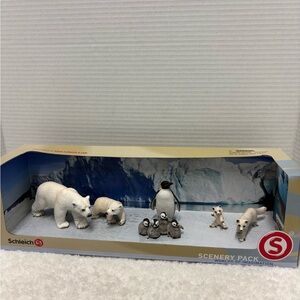 Schleich Arctic Wildlife Animal Figurines Scenery Pack Vintage 6-Piece NIB